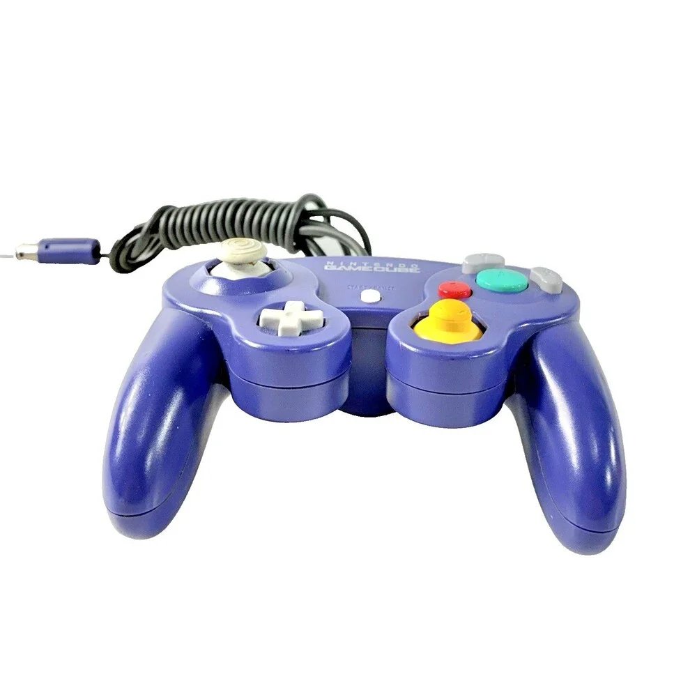Official Nintendo GameCube Purple Wired Controller Gamepad DOL-003 Tested